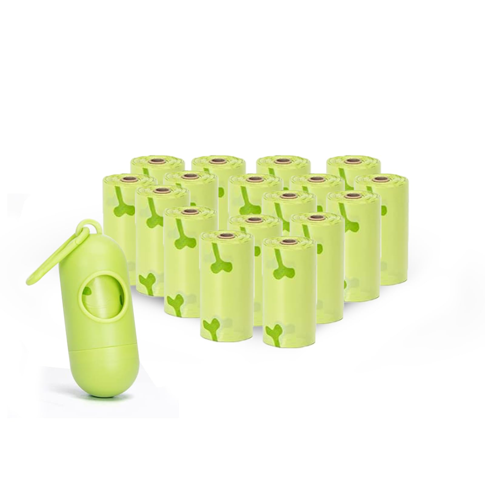 Super Mundo - Bolsas Caca Perro, Biodegradables, 240 bolsas, 16 Rollos, Bolsas Perro con Dispensador, A Prueba de Fugas