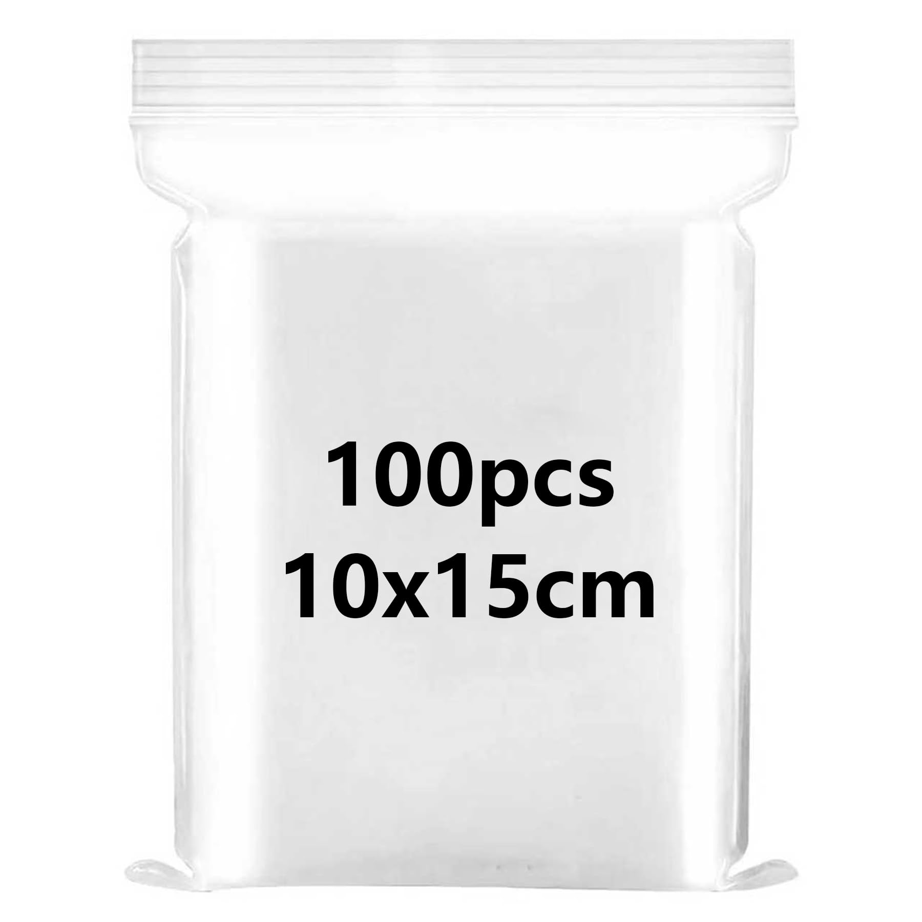 Baggys Baggies - 100 sacchetti di plastica trasparenti con chiusura lampo, resistenti agli strappi e trasparenti (8 x 12 cm