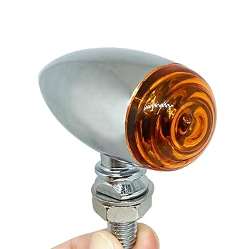 ハーレー　アルミウィンカー ポジション対応]アルミ砲弾型ウインカー艶消し黒4個ハーレー