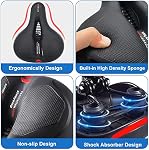 Comfortable Bike Seat Replacement Bike Saddle Dual Shock Absorbing Ball Anti-Slip Bicycle Saddle Waterproof Bicycle Seat for Men Women Universal Fit for Exercise Indoor Mountain Road Bikes
