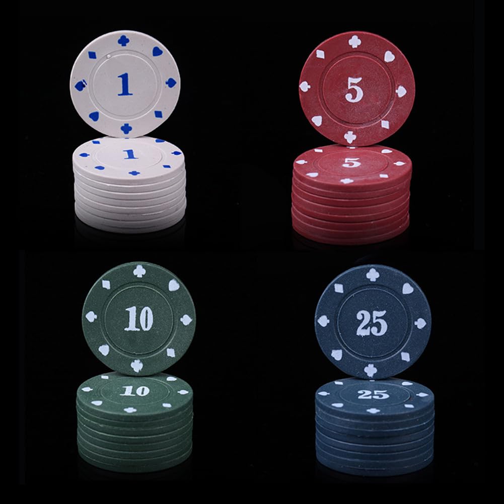 Cartes à Jouer 200 pièces Ensemble de Poker et Blackjack avec Étui en Fer Portable