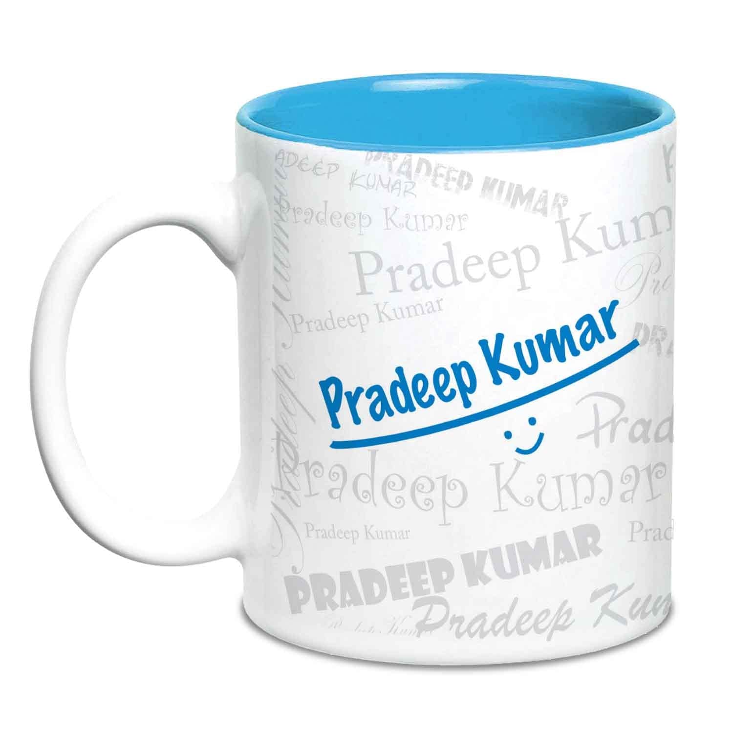 Hot MuggsMe Graffiti Mug - Pradeep Kumar Personalised Name Ceramic, 315ml, 1 Unit