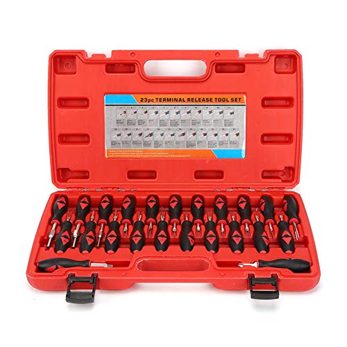 Universal Automotive Wire Terminal Removal Tool Kit with 23pcs Connector Pin Extractor Set for Most Vehicles
