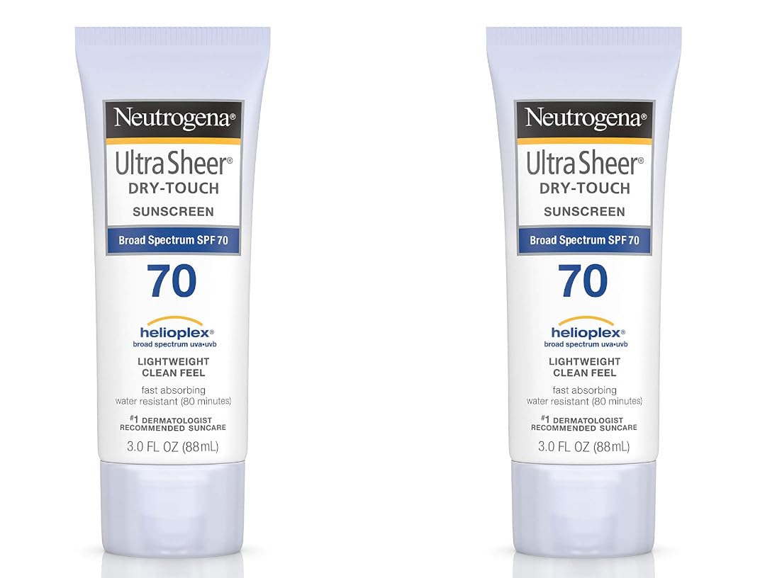 Neutrogena Ultra Sheer Dry-Touch Sunblock SPF 70-3 oz, 2 ct (Quantity of 2)