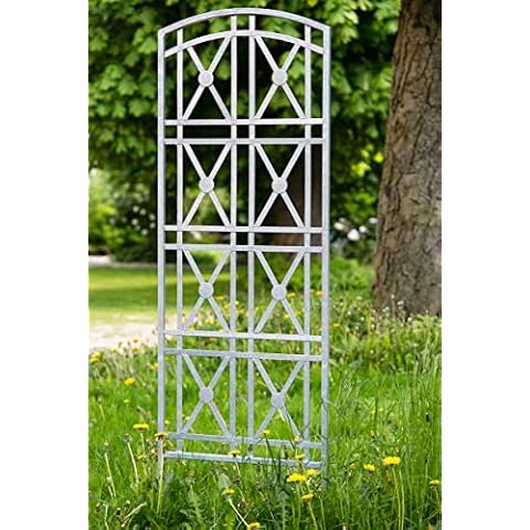 KUHEIGA Steckzaun H: 180cm B: 60cm aus Metall Verzinkt Rankhilfe Rankgerüst Rankgitter Cover