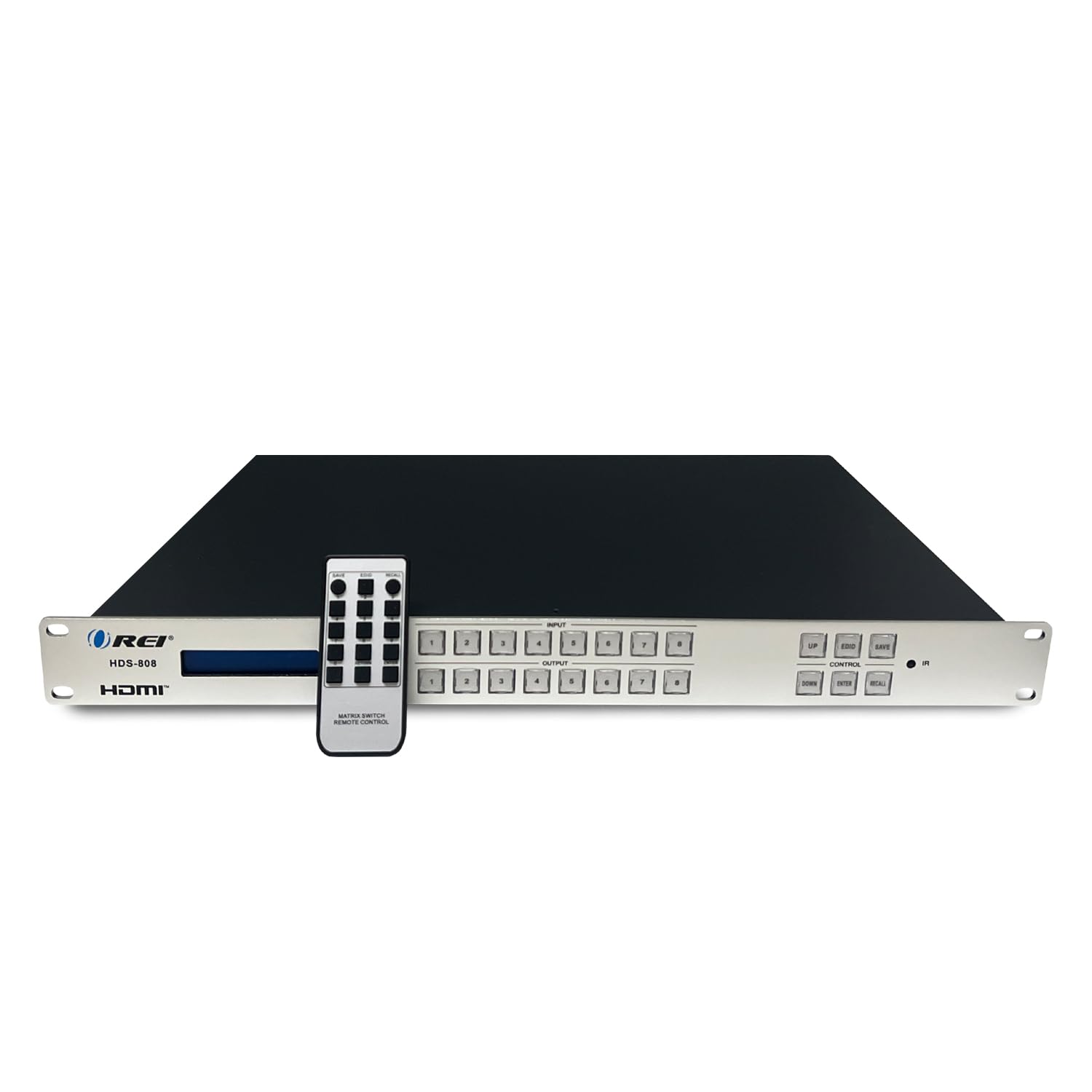 OREI 8x8 HDMI 4K Matrix Switch/Splitter, (8-Input, 8-Output) with Remote Control Supports UltraHD 4K@30Hz 4:2:0, WebGui, RS-232, HDMI 1.4, HDCP 2.2,