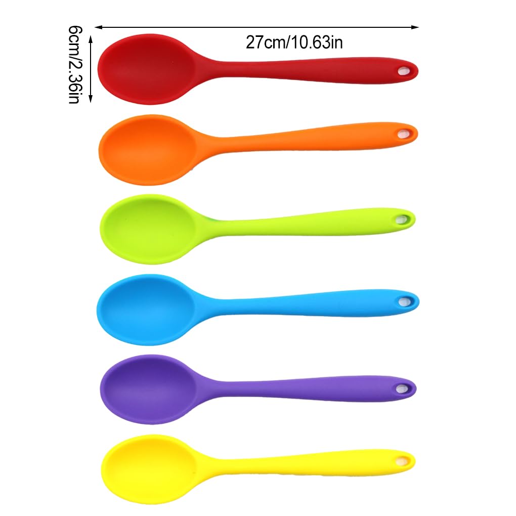Set di 10 cucchiai in silicone con manico lungo professionale per la casa stoviglie resistenti al calore flessibili per zuppe forniture per ristoranti giallo