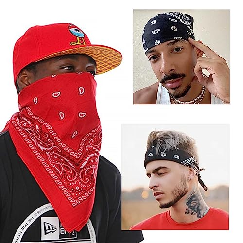 sularpek Bandana, 3 Stück Bandana Kopftuch Damen und Herren, Bandanas mit Original Paisley Muster,Headwear Haar Schal Ansatz Handgelenk Kopf Biker, 55 x 55 cm