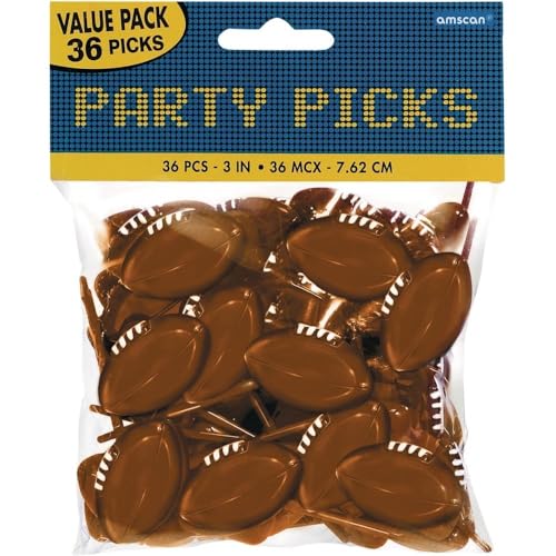 Amscan 154661 409858 Football Molded Party Picks thumb #1