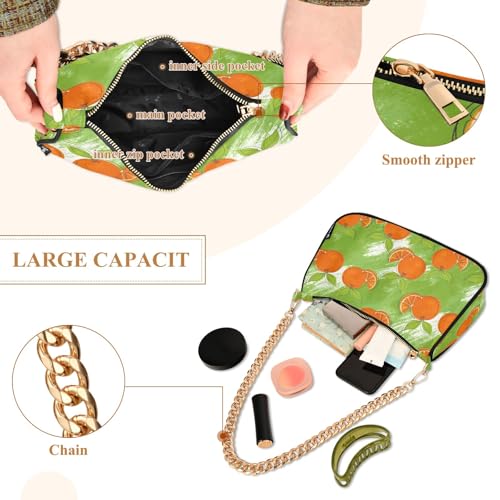 Clutch Shoulder Bags Tote Evening Purse Handbags for Women Orange Green Hobo Bags with Zipper Closure4