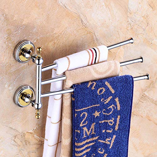 Porte-serviettes rotatif pour optimiser l'espace des petites salles de bain - 4