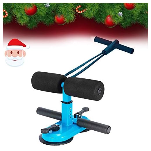 INST Sit Up Bar for Floor with Resistance Bands, Sit Up Assistant Equipment, Abdomen Exerciser for Men, Women, Portable Adjustable Sit Up Foot Holder with Suction Cups Positions for Abs Home Exercise