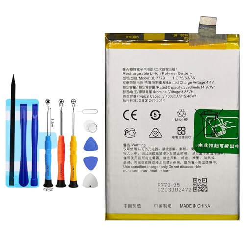 Vvuilsty BLP779 - Batería de repuesto para Oppo A92S A93 F17 Pro Reno 4Z 5G Reno 4 Lite, batería recargable de 0 ciclos compatible con Oppo A92S A93 F17 Pro Reno 4Z 5G Reno 4 Lite con kits de