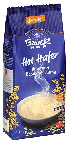 Bauckhof Bio Bauckhof Demeter Hot Hafer Basis, Haferbrei Mischung glutenfrei (12 x 400 gr)