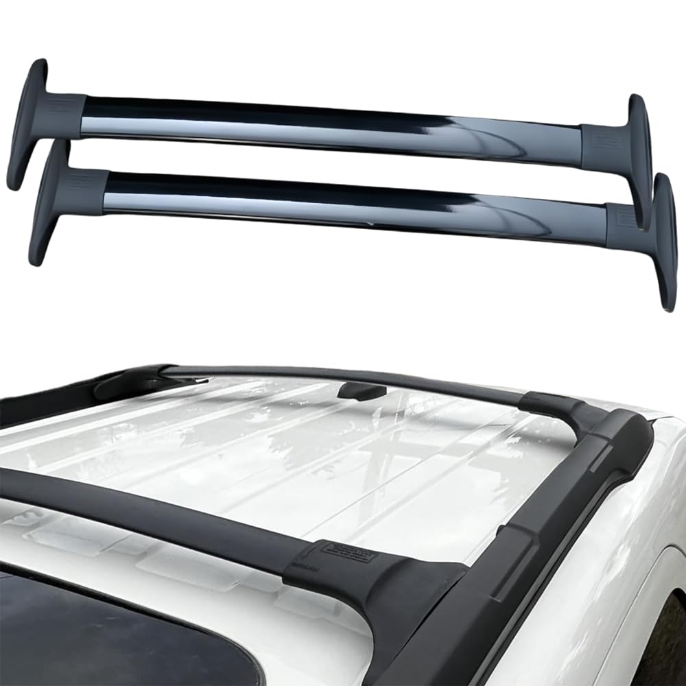 per Ford Ecosport Barre Portatutto, Portapacchi per 2013-2021, per Auto con Guide Portante in Lega di Alluminio 180 kg, con Strumenti di Installazione,2-Black