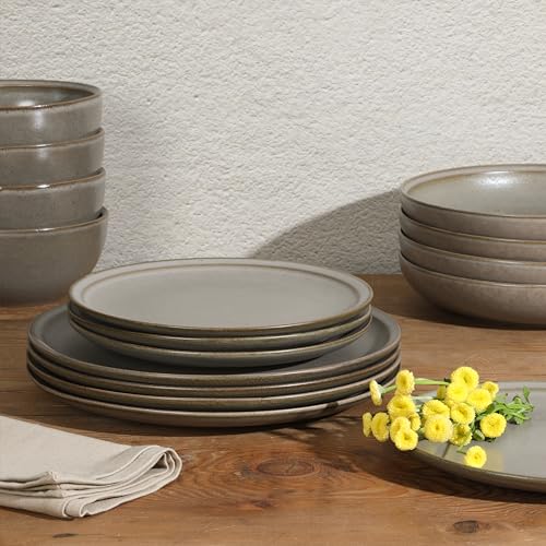 Gibson-Elite-Beckett-Stoneware-Matte-Reactive-Glaze-16-Piece-Service-for-4-Plates-and-Bowls-Dinnerware-Set-Grey