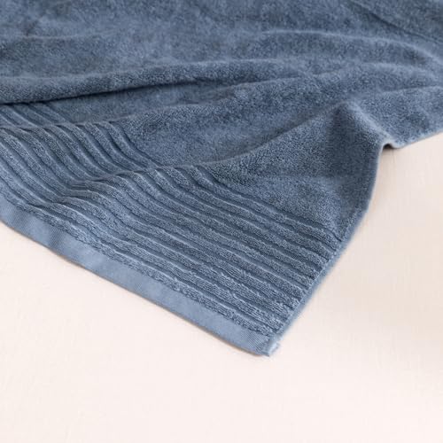 CUBE HOME Luxury 100% Bamboo Bath Towel - 70 x 140 cm - Natural Bamboo, Highly Absorbent, Quick Dry and Hypoallergenic (Eclipse Navy) - Image 3