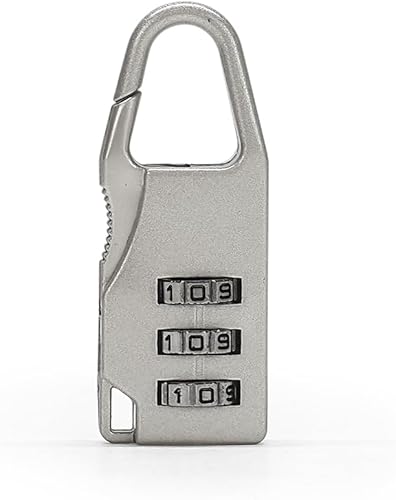 Mini Combination Lock for Luggage Suitcase Backpack Suitcase 3 Digit Combination Security Security Padlock Zinc Alloy Silver