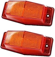 2 x 12V-24V Orange Amber LED Penetration Lights Flash Flashing Strobe Emergency Lighting Emergency Light Grille for Truck Heavy Duty Commercial Vehicle Industrial Vehicle