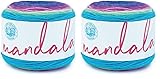Lion Brand Mandala Yarn, Multicolor Craft Yarn for Crocheting and Knitting, 2-Pack