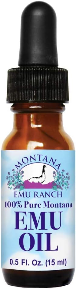 100% Pure Montana Emu Oil Montana Emu Ranch Co. 0.5 oz Liquid
