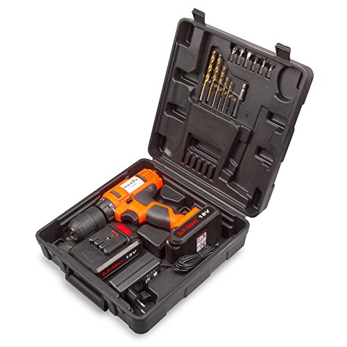 Akku-Bohrschrauber Akkuschrauber 18 V Lithium 2 Akkus 2-Gang Getriebe 13mm Schnellspann-Bohrfutter 25Nm Drehmoment – Bild 5