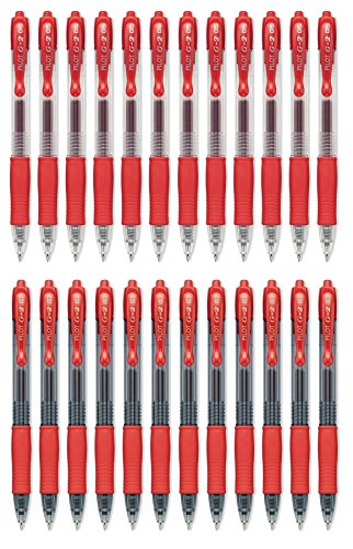 Pilot G2 bolígrafo gel rojo x 24 unidades