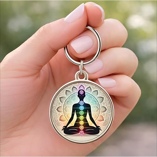 Image of MG | Protective Evil Eye /Spiritual Symbols /Om /Motivational Keychains | Double-Sided Metal Key Ring | Good Luck and devine Charm for Car, Bike, Home & Office