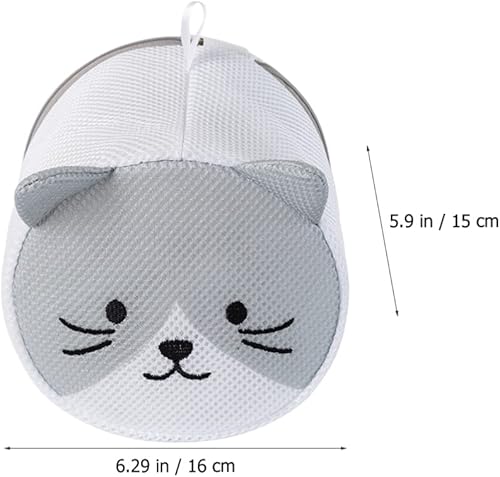 Miniatura 2 de Cabilock 2 bolsas de malla para ropa sucia bolsa de lavado de lencería delicada bolsa de lavado con brasier de gato de dibujos animados bolsas de