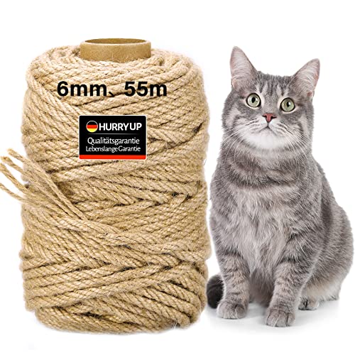 Corda In Sisal Naturale Per Tiragraffi - 6mm X 50m - Per Gatti, Decorazione Giardino, Fai Da Te - Foto 4