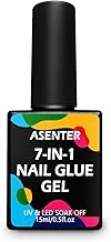 15ML Colla per Unghie Finte 7 in 1 en Gel Base Coat e Rinforzante, Estensione Unghie, Gel Blossom, Soluzione Slip, Cura Unghie Lampada UV Necessaria, Colla Resina