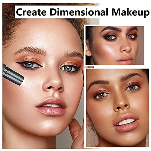 4 Colors Contour Stick Highlighter Stick 2 in 1 Body Makeup Cream Contour Stick Concealer Stick Create Long Lasting Highlighter Makeup and Contour Makeup Foundation Stick - Thumbnail 7