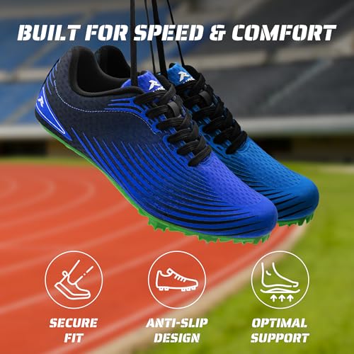 RUNIC Track & Field Shoes for Men, Women & Kids – Pro Running Spikes for Sprint, Race & Training – 7 Spikes + Extra Spikes & Wrench (US Men Size)4