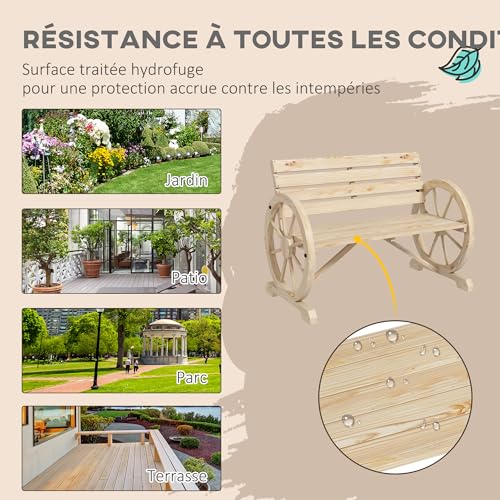Banc de jardin robuste en sapin pour remplacer vos meubles usés - 7