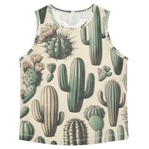susiyo Cactus Plants Boys Sleeveless Tank Top Girls Athletic T Shirt