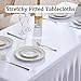 2 Pack White Spandex Table Clothes for 6 Foot Rectangle Tables, Wrinkle Free Fitted Table Cover 6ft Stretch Tablecloths Desk Skirt for Parties Weddings Birthday Banquet Baby Shower
