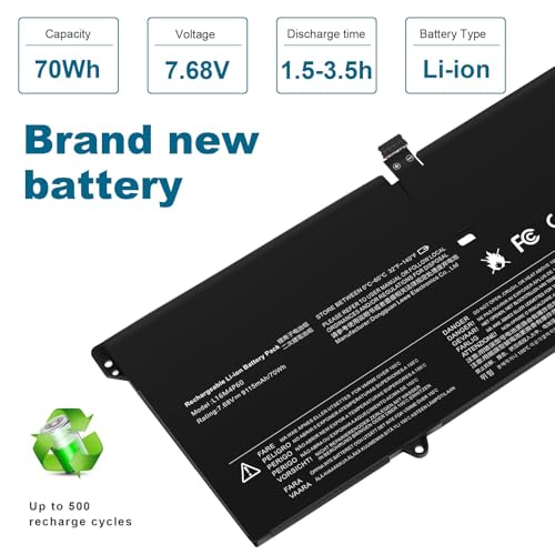 Image of L16C4P61 L16M4P60 Laptop Battery for Lenovo Yoga 920 920-13IKB 920-131KB 920-13IKB-80Y7 80Y8 81TF Ideapad Flex Pro-13IKB Yoga 6 Pro-13IKB 5B10N01565 5B10N17665 SB10W67429 5B10W67249 7.68V-70Wh