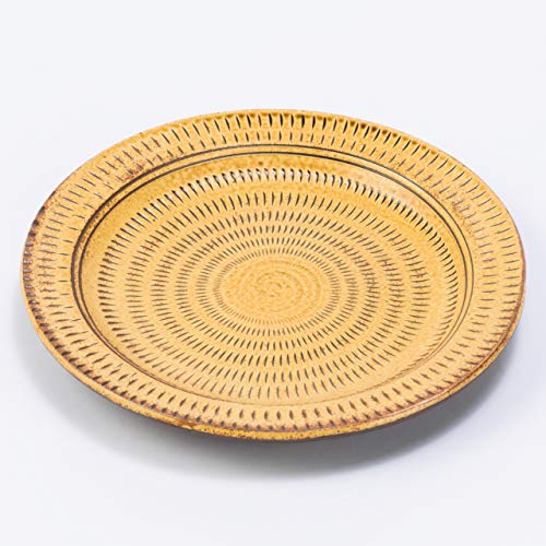 Art & craftworks(アート アンド クラフトワークス) 小石原焼 リム付 平皿 導化釉