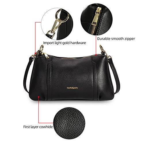 Image of DORIS&JACKY Leather Shoulder Handbags For Women Medium Designer Crossbody Purse And Bags With Two Detachable Straps