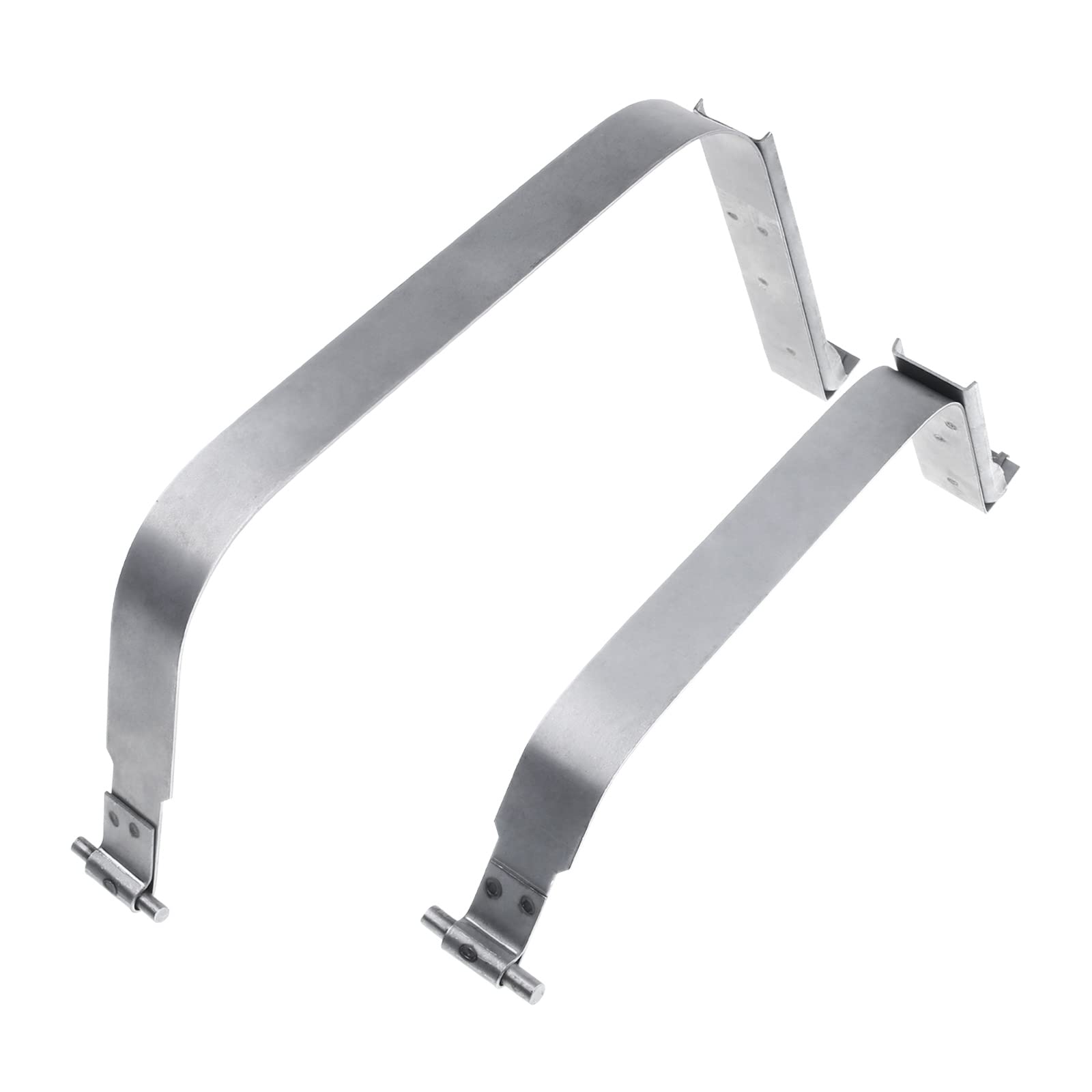A-Premium Set of 2PCS Fuel Tank Straps Compatible with Nissan Titan 2004-2019 (5.6L), Titan XD 2016-2019 (5.0L), 2017-2019 (5.6L) Pickup, Silver Color, Replace for# 174067S200, 174077S000