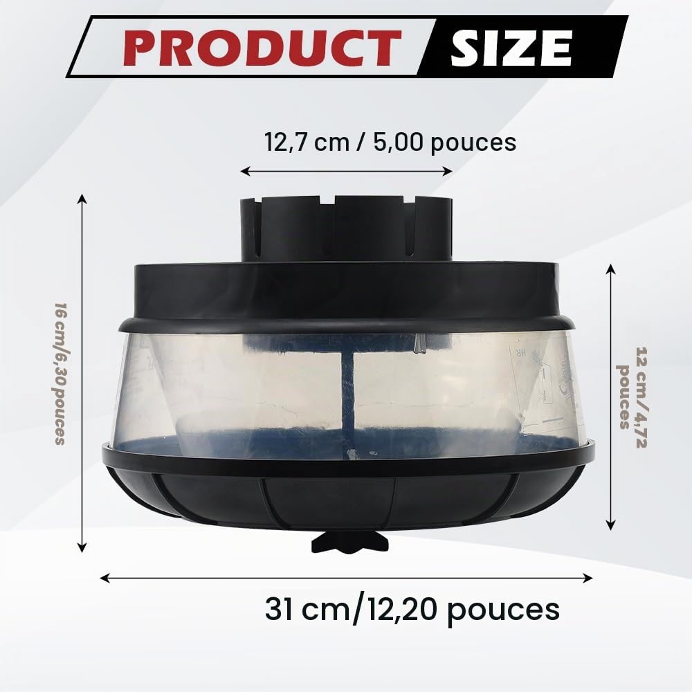 JSCARLIFE Filtre tout-terrain pour voiture, tuba de voiture, pré-filtre à air, cyclonique universel pour tuba d'admission, prise d'air tracteur, gobelet à sable (127 mm)