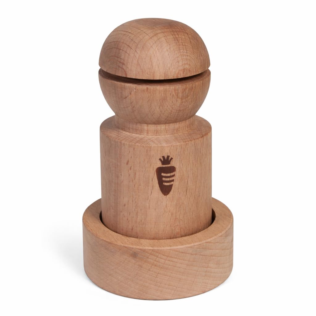 Carrot Design Newspaper Pot Maker – Wooden Seed Starter Tool for DIY Biodegradable Paper Pots – Mold for Seedlings & Gardening - 2 Inch