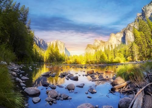 Arrière-plan Yosemite au coucher du soleil pour créer un photobooth de fête mémorable