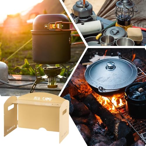 Pare-brise de réchaud de camping, accessoire de poêle portable pliable léger - 5