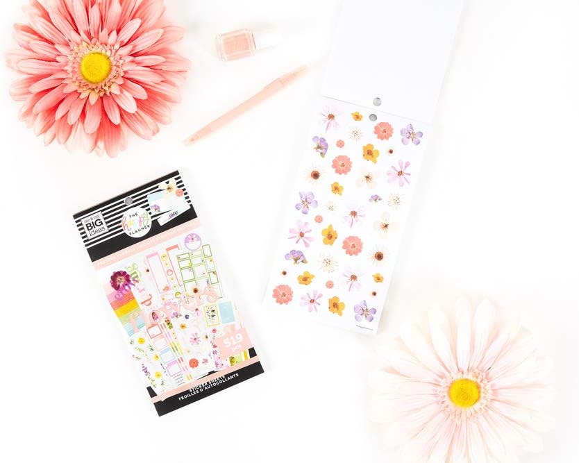 The Happy Planner Sticker Value Pack - Planner Accessories - Pressed Florals Theme - Multi-Color - Great for Planning, Project & Scrapbooking - 30 Sheets, 519 Stickers