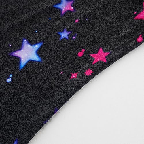 Leotards for Girls Gymnastics Toddler Dance Biketards Mermaid Unicorn Athletic Dance Wear Shiny Rainbow Blue Hotpink