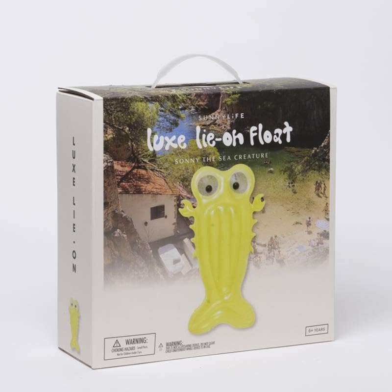 Sunnylife - Colchón hinchable Luxe Lie-On - Sonny the Sea Creature, Citrus