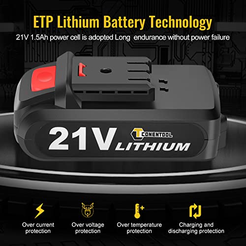 ESSGOO 21V Akkuschrauber Set, Akku bohrschrauber mit 2x 1500mAh Akkus, 42 N.m Max schlagbohrschrauber, Drehmoment auf 18… – Bild 8