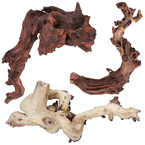 majoywoo Natural Driftwood for Aquarium Decor Fish Tank Decorations, Assorted Driftwood Branch 6-10 3 Pcs, Reptile Decor majoywoo Natural Driftwood for Aquarium Decor Fish Tank Decorations, Assorted Driftwood Branch 6-10" 3 Pcs, Reptile Decor