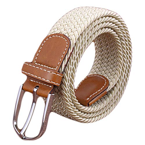 Andongnywell Elastic Canvas Braided Belt for Men Women Stretch woven belt Multiple Colours Waist Cinch Waist band
